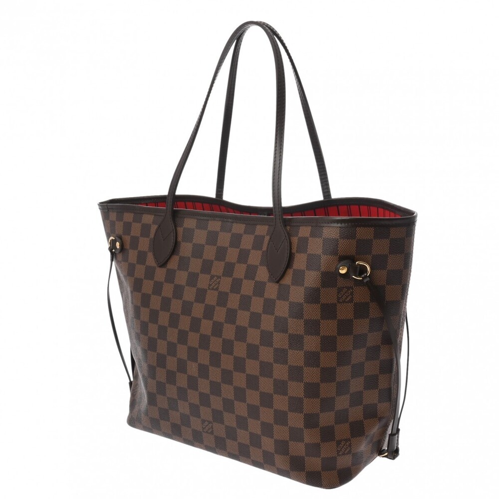 Louis Vuitton Canvas Damier Tote Brown Neverfull Bag